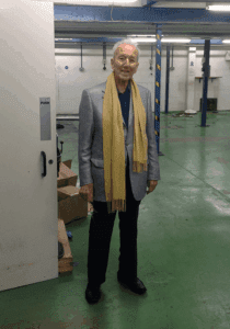 Ken Stanley (1923–2017) pays a visit on moving day, 2015