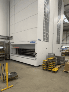 Twin stacked vertical storage systems