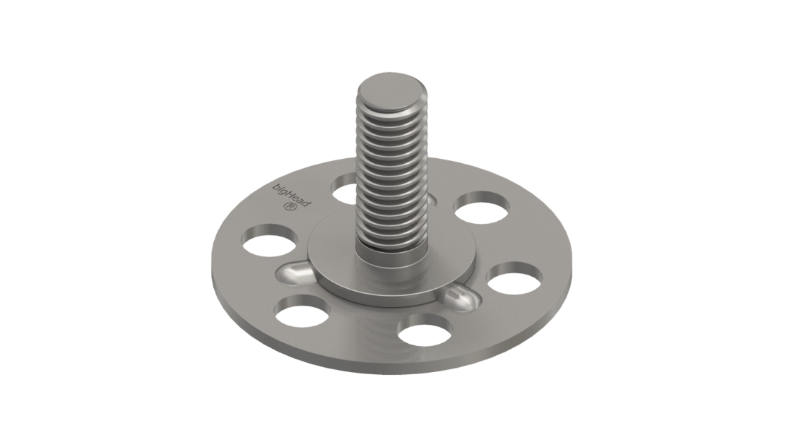 CAD render of bigHead increased shoulder diameter studs
